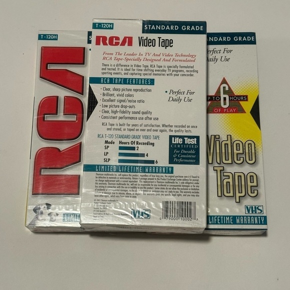 Set of 3 RCA VHS Tapes New in Package - Picture 4 of 4